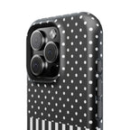 B&W Polka Dots x Stripes Phone Case