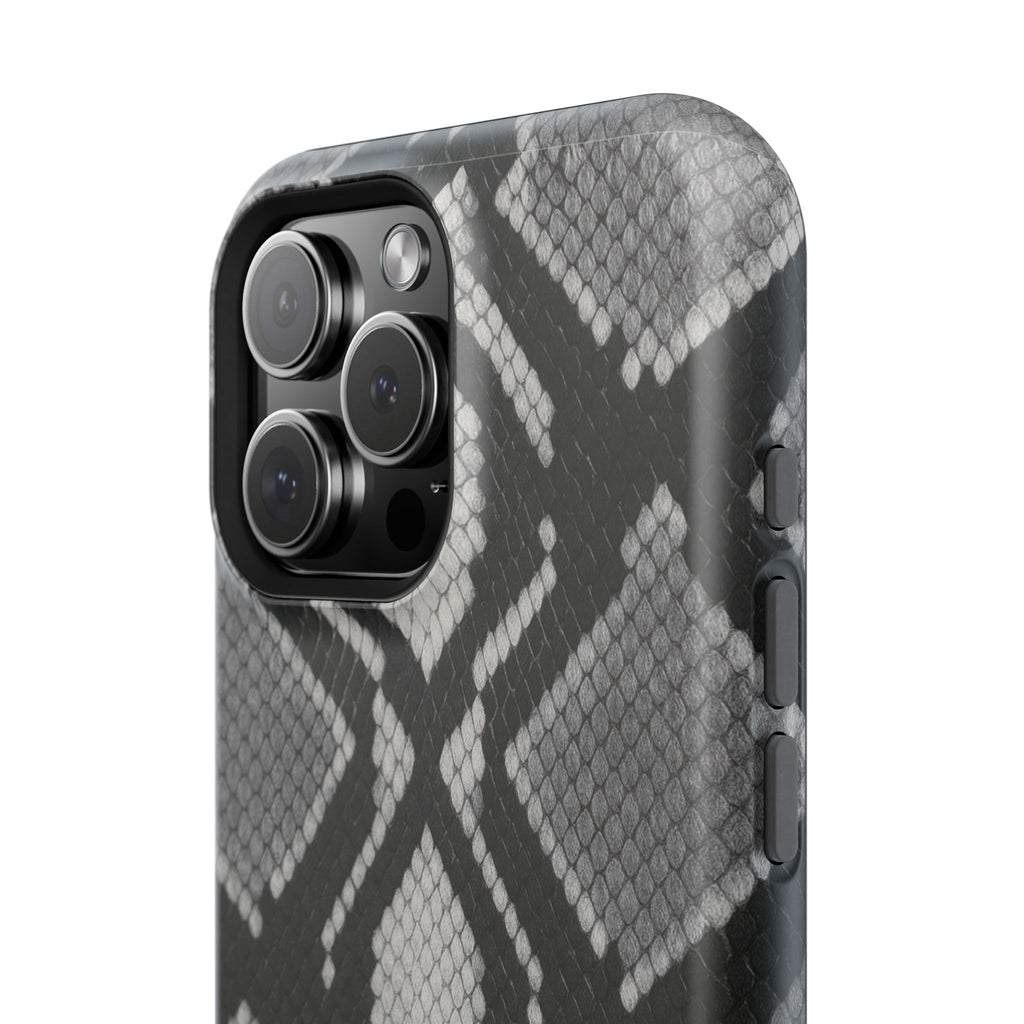 Grey Snakeskin Print Phone Case