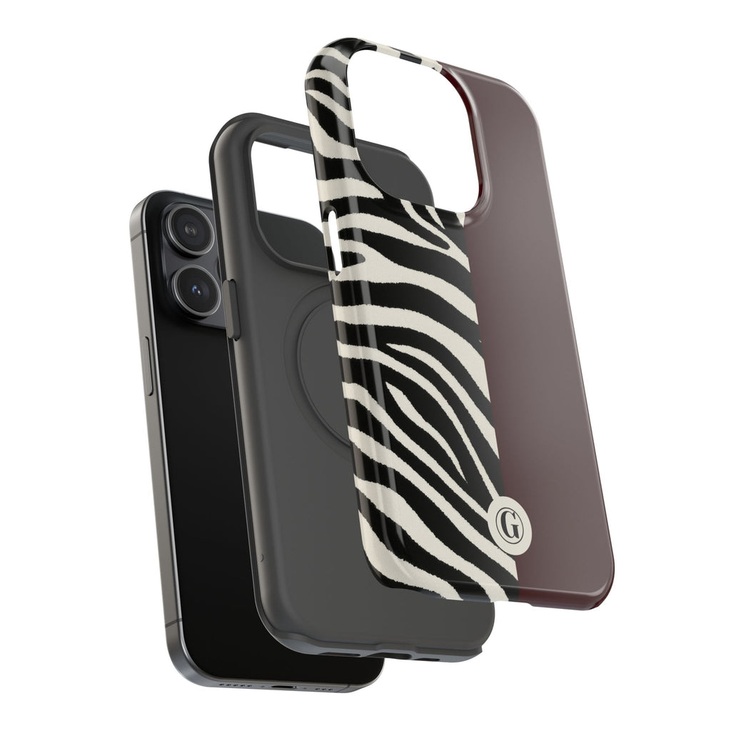 Zebra Print x Burgundy Phone Case