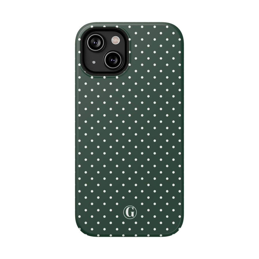 Emerald Green Polka Dots Phone Case