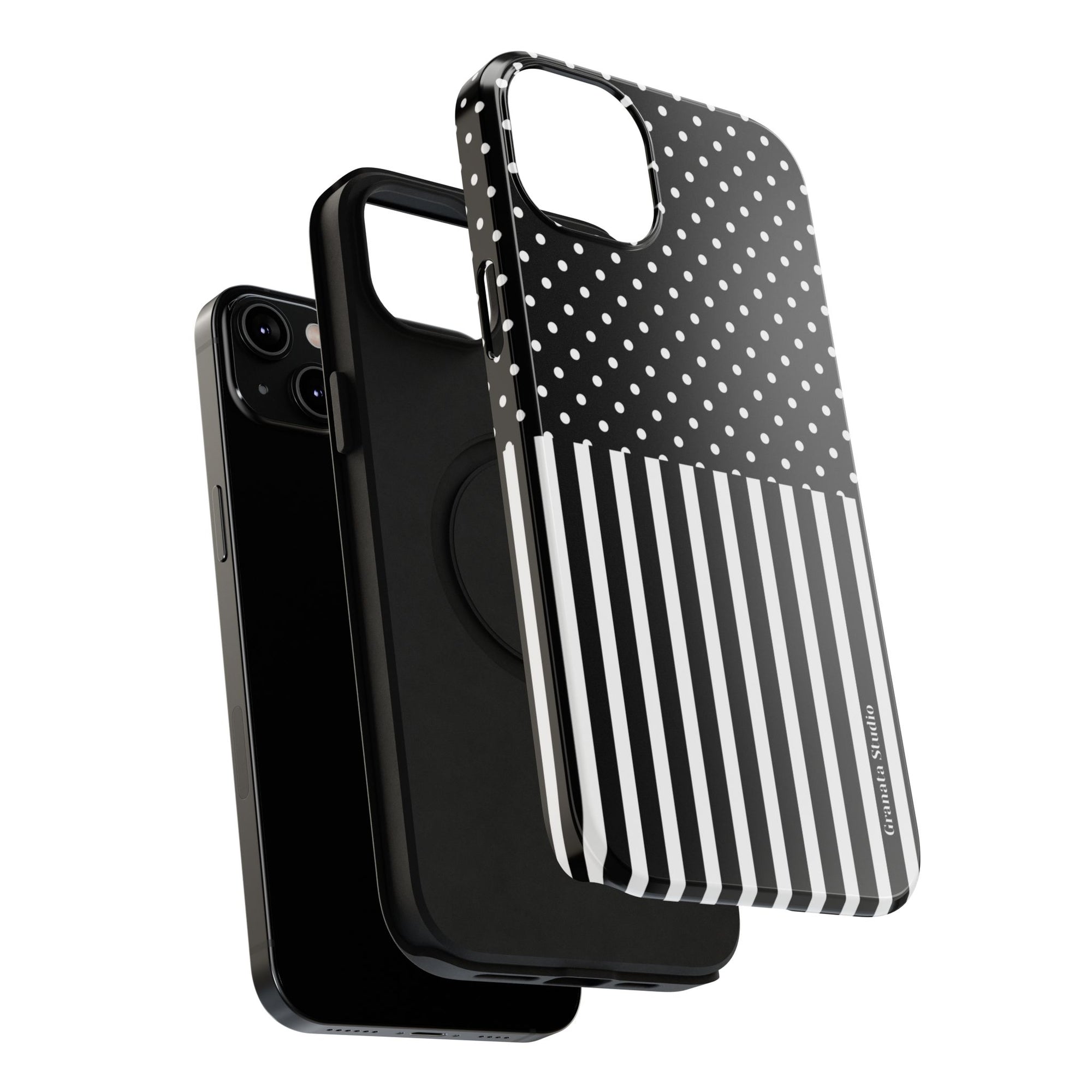 B&W Polka Dots x Stripes Phone Case