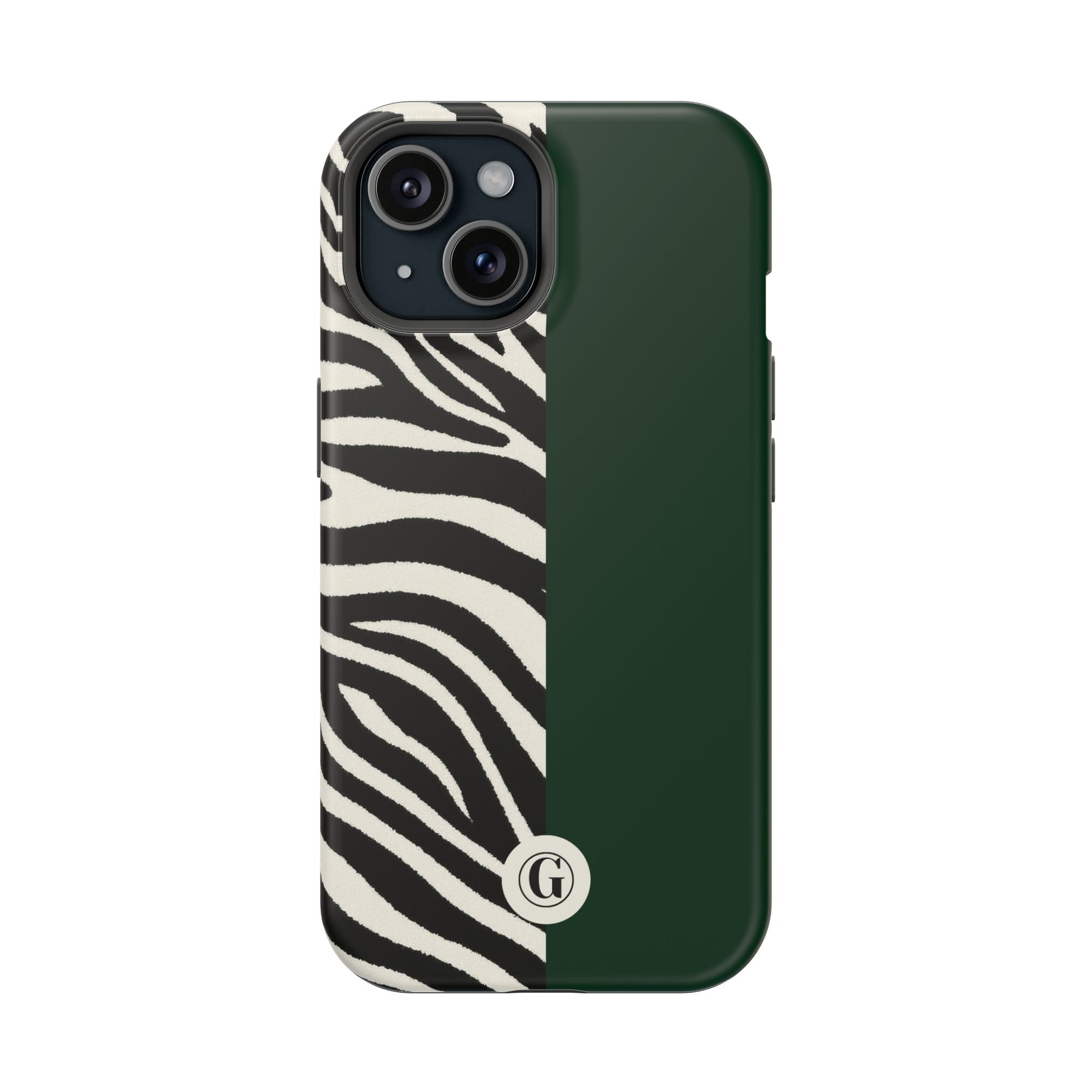 Zebra Print x Emerald Green Phone Case