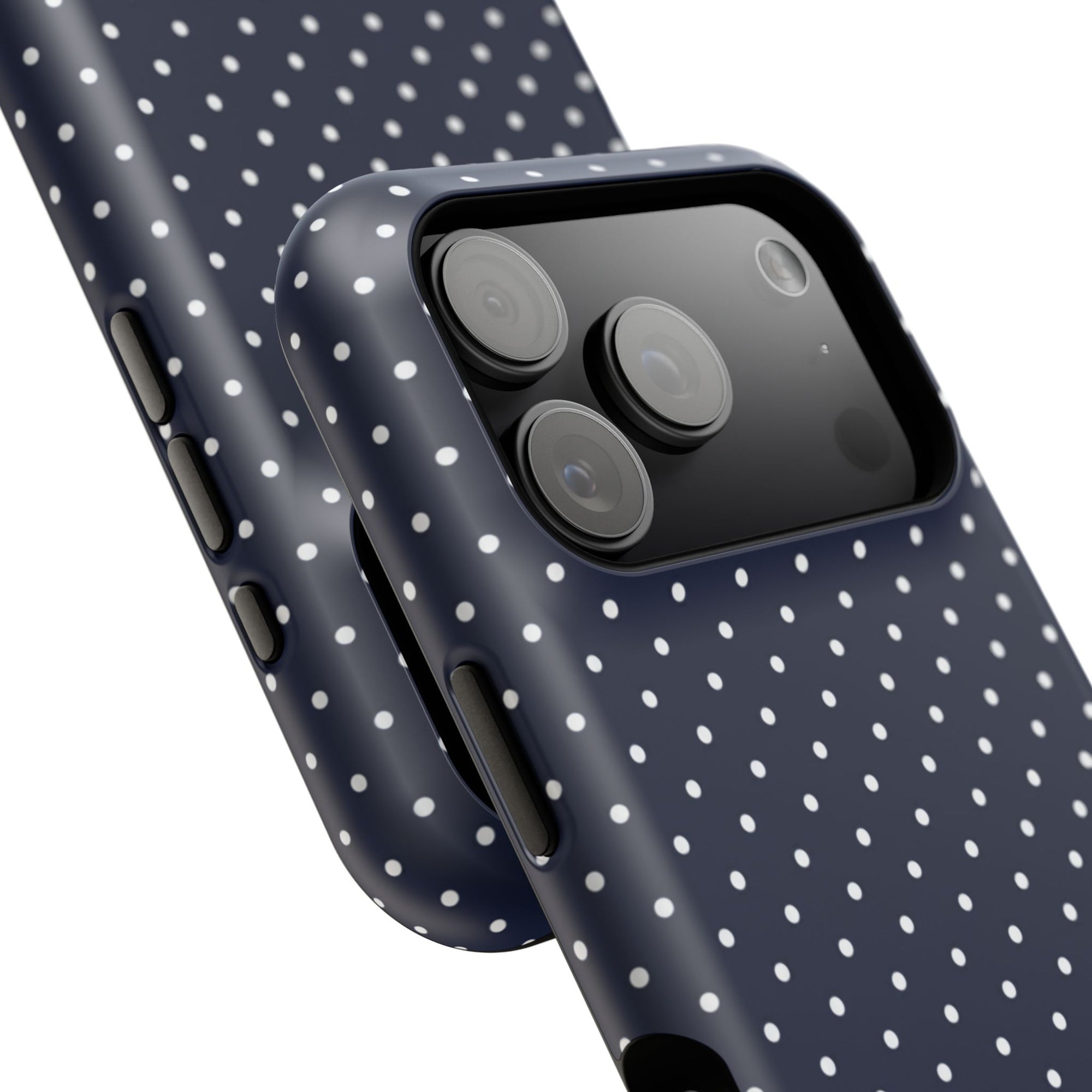 Navy Blue Polka Dots Phone Case