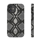Grey Snakeskin Print Phone Case
