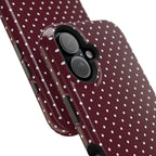 Burgundy Polka Dots Phone Case