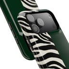 Zebra Print x Emerald Green Phone Case