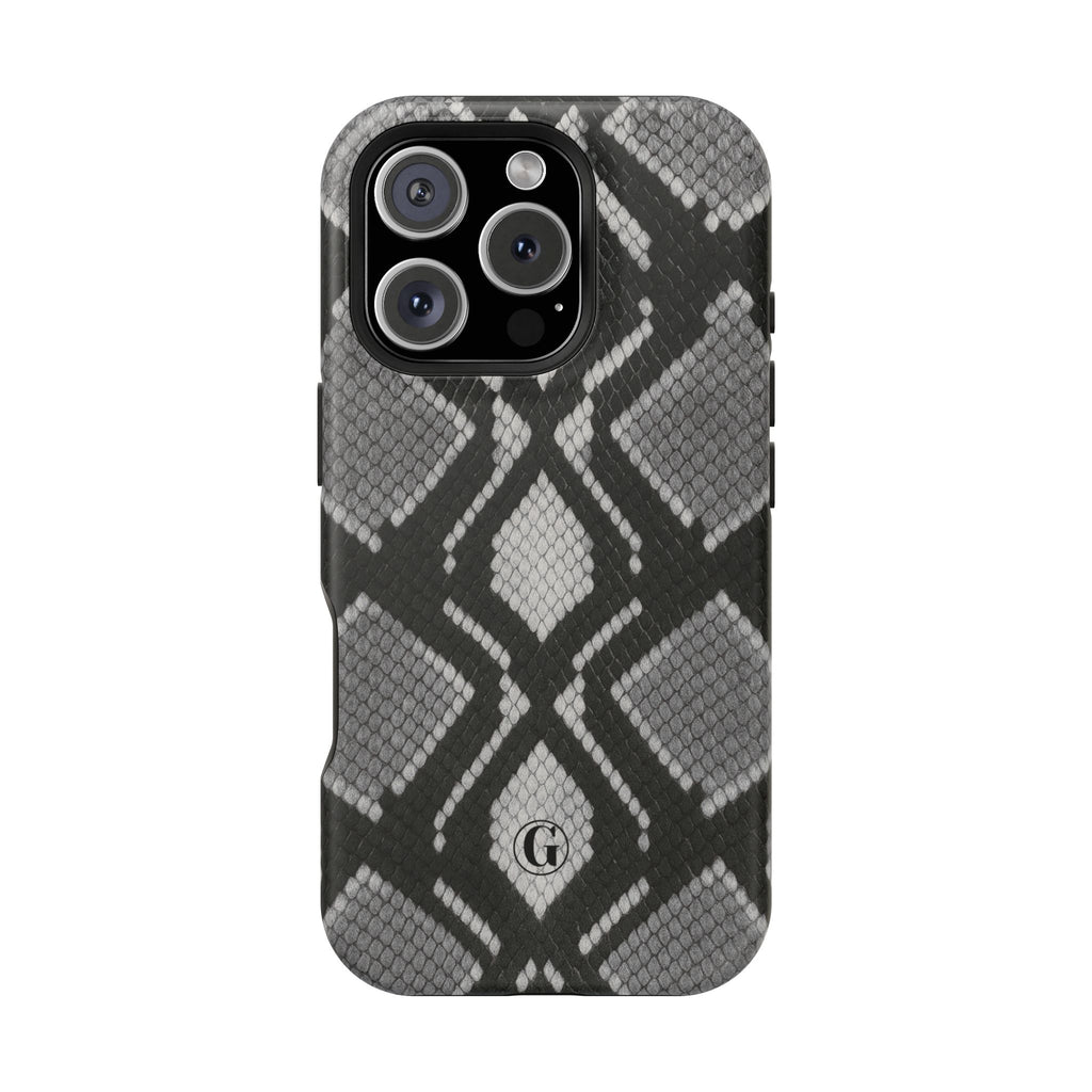 Grey Snakeskin Print Phone Case