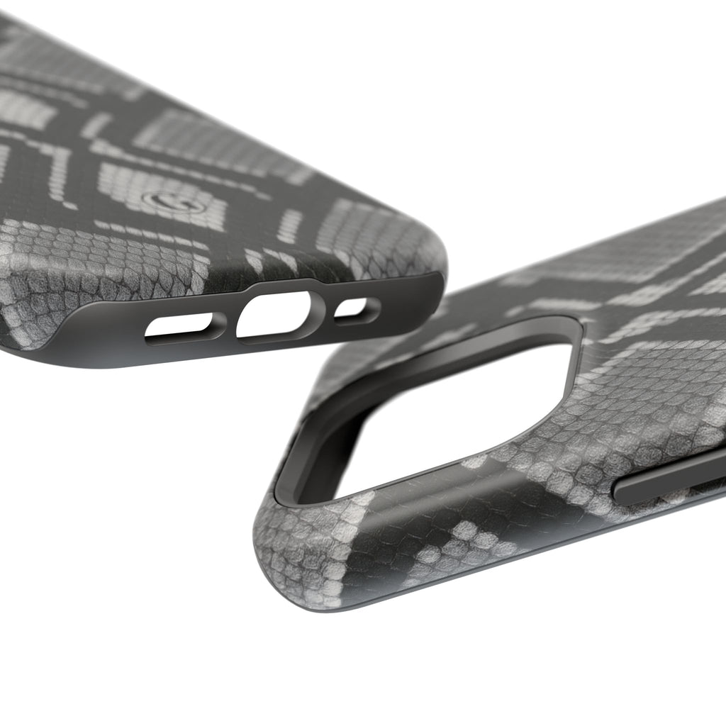 Grey Snakeskin Print Phone Case