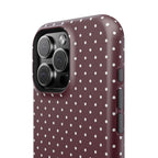 Burgundy Polka Dots Phone Case