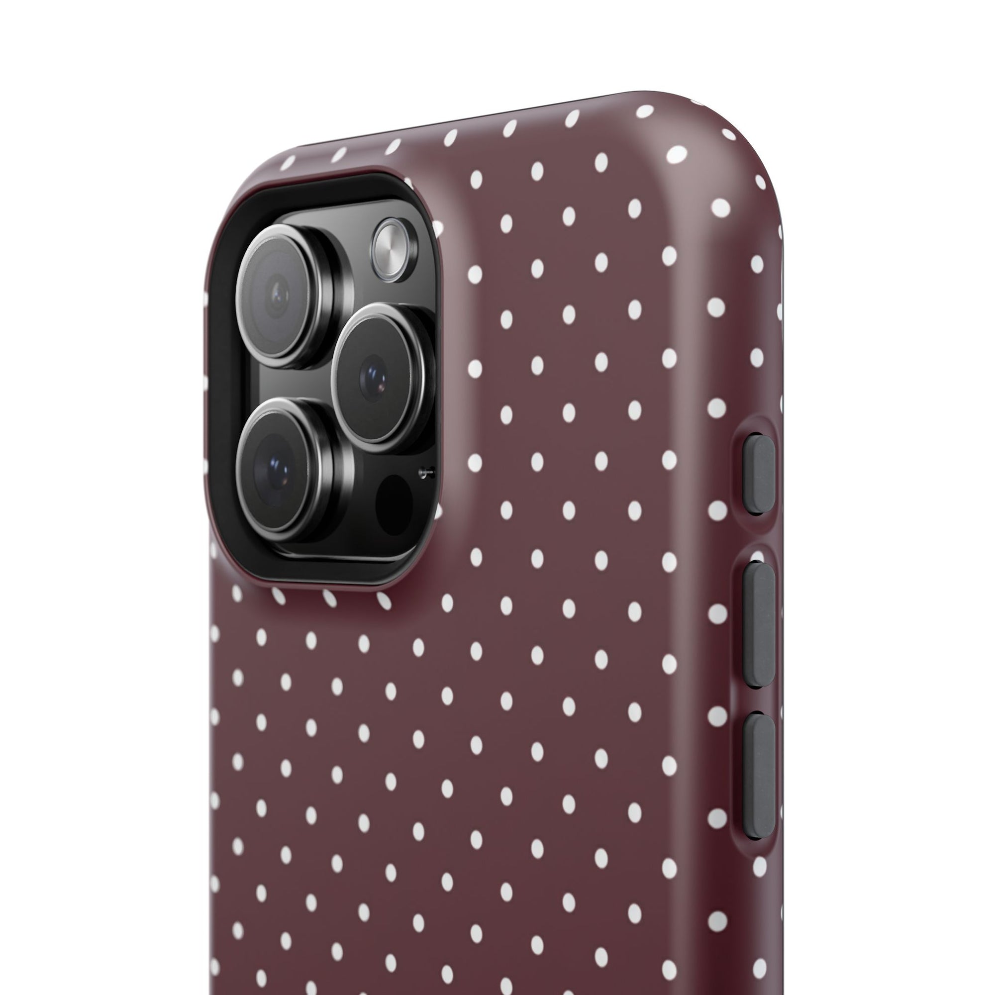 Burgundy Polka Dots Phone Case