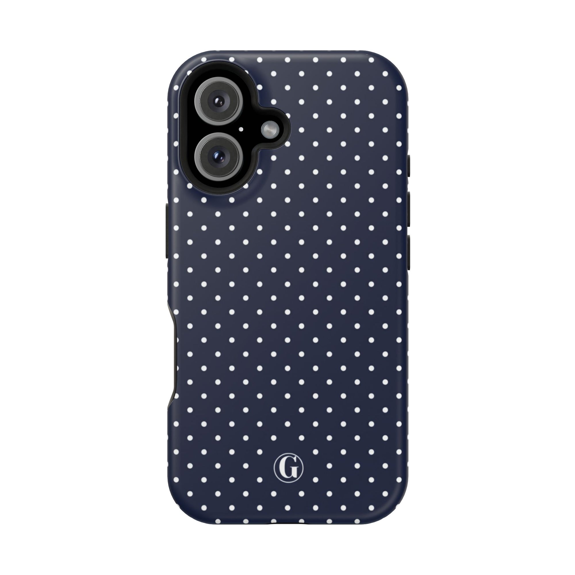 Navy Blue Polka Dots Phone Case
