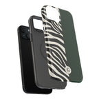 Zebra Print x Emerald Green Phone Case
