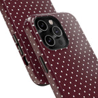 Burgundy Polka Dots Phone Case