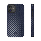 Navy Blue Polka Dots Phone Case