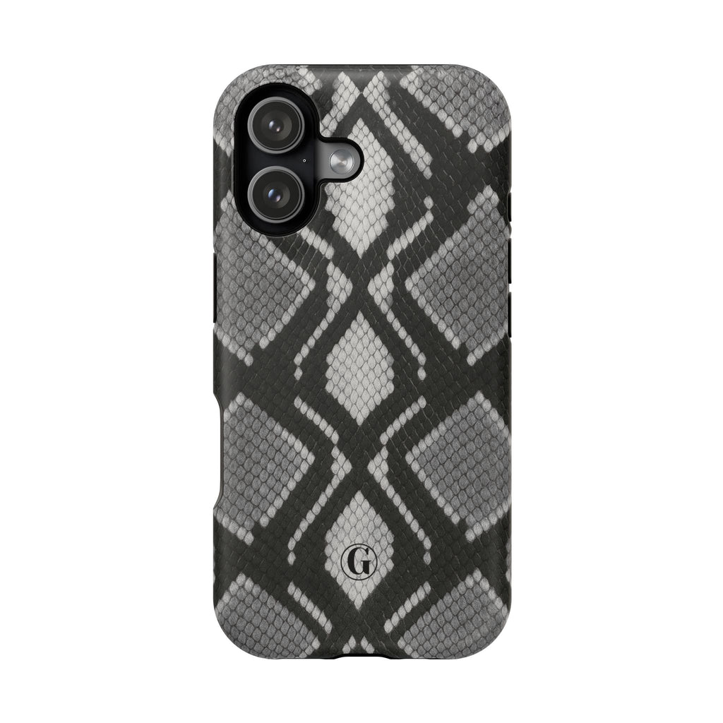 Grey Snakeskin Print Phone Case