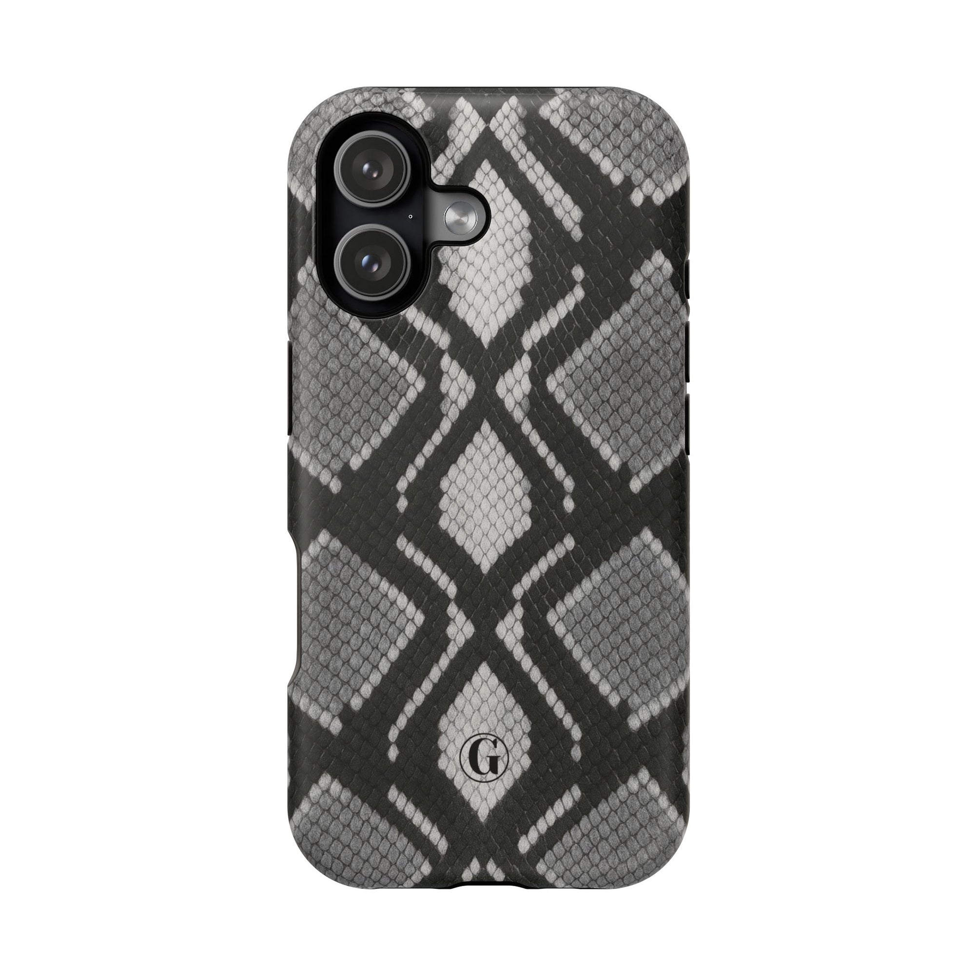 Grey Snakeskin Print Phone Case