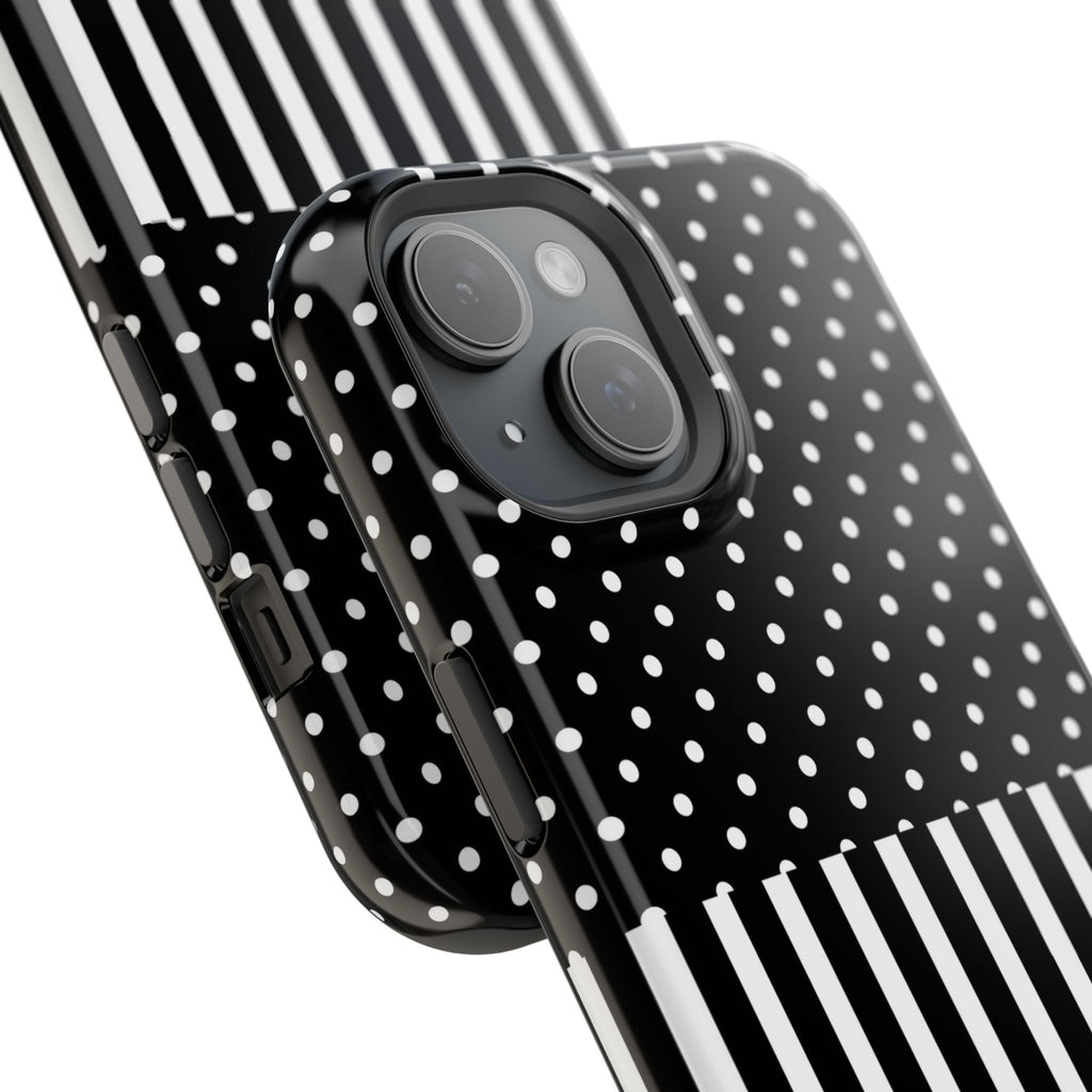 B&W Polka Dots x Stripes Phone Case
