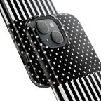 B&W Polka Dots x Stripes Phone Case
