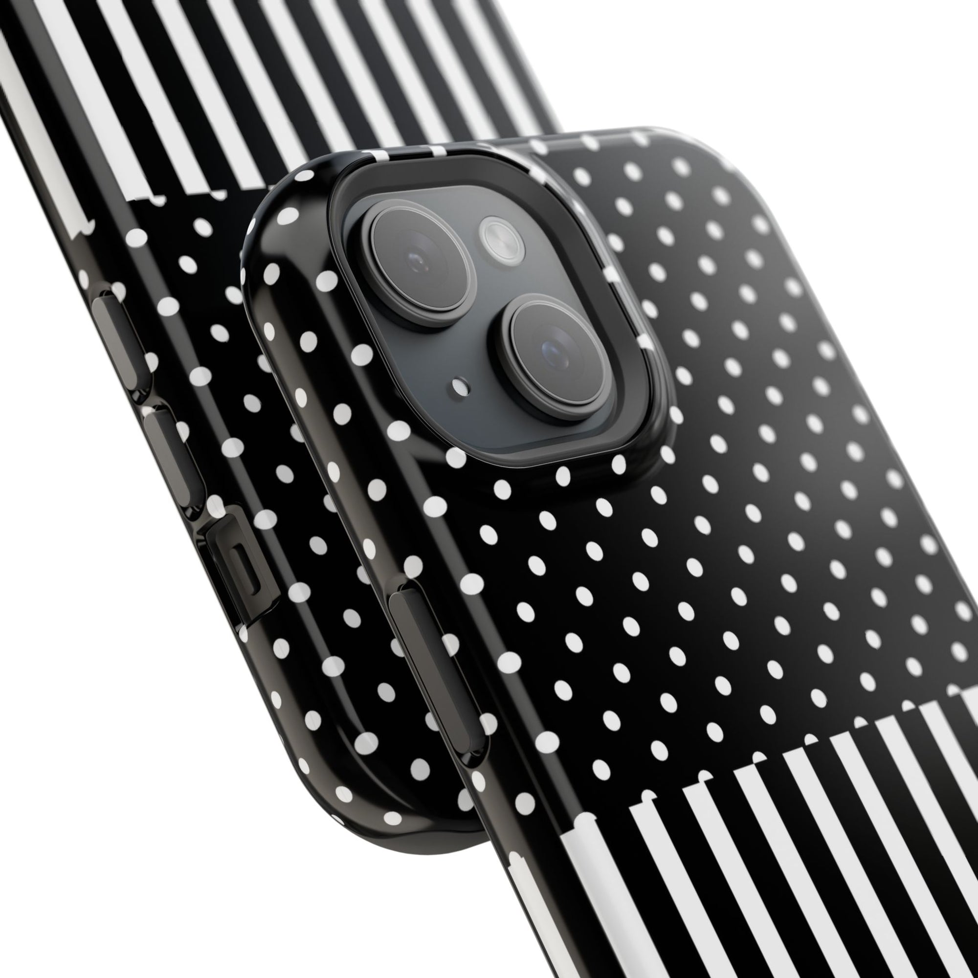 B&W Polka Dots x Stripes Phone Case