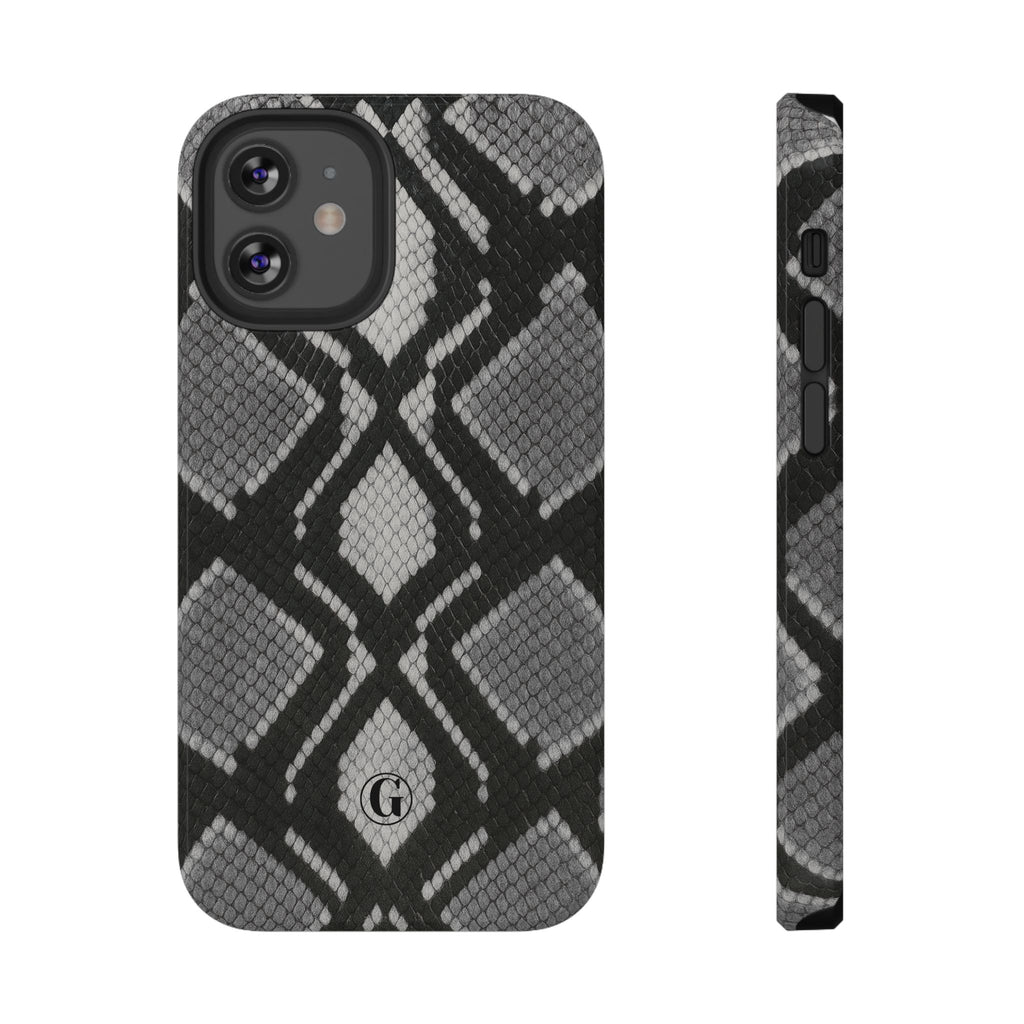 Grey Snakeskin Print Phone Case