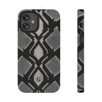 Grey Snakeskin Print Phone Case