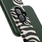 Zebra Print x Emerald Green Phone Case