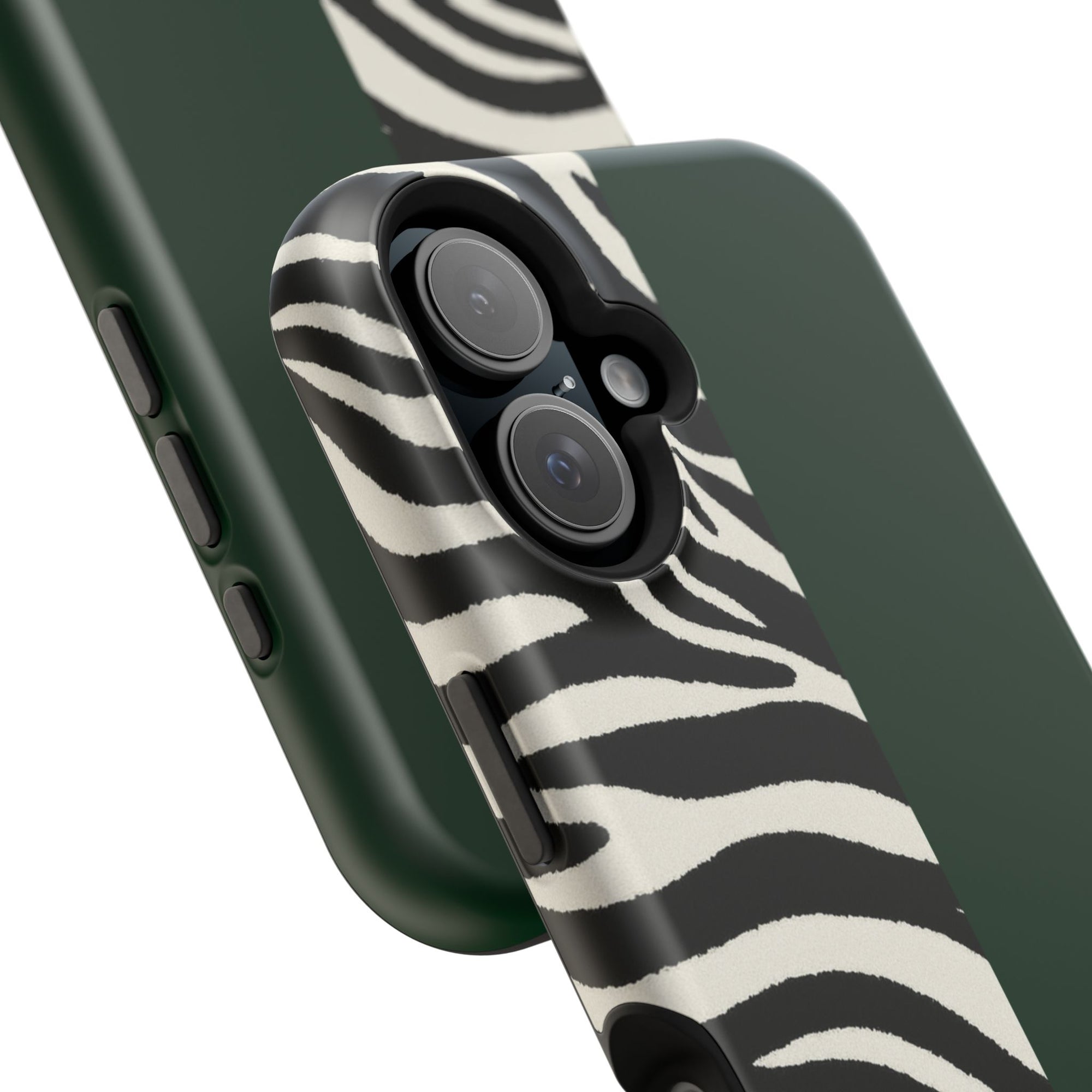Zebra Print x Emerald Green Phone Case