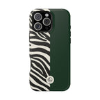 Zebra Print x Emerald Green Phone Case