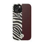Zebra Print x Burgundy Phone Case