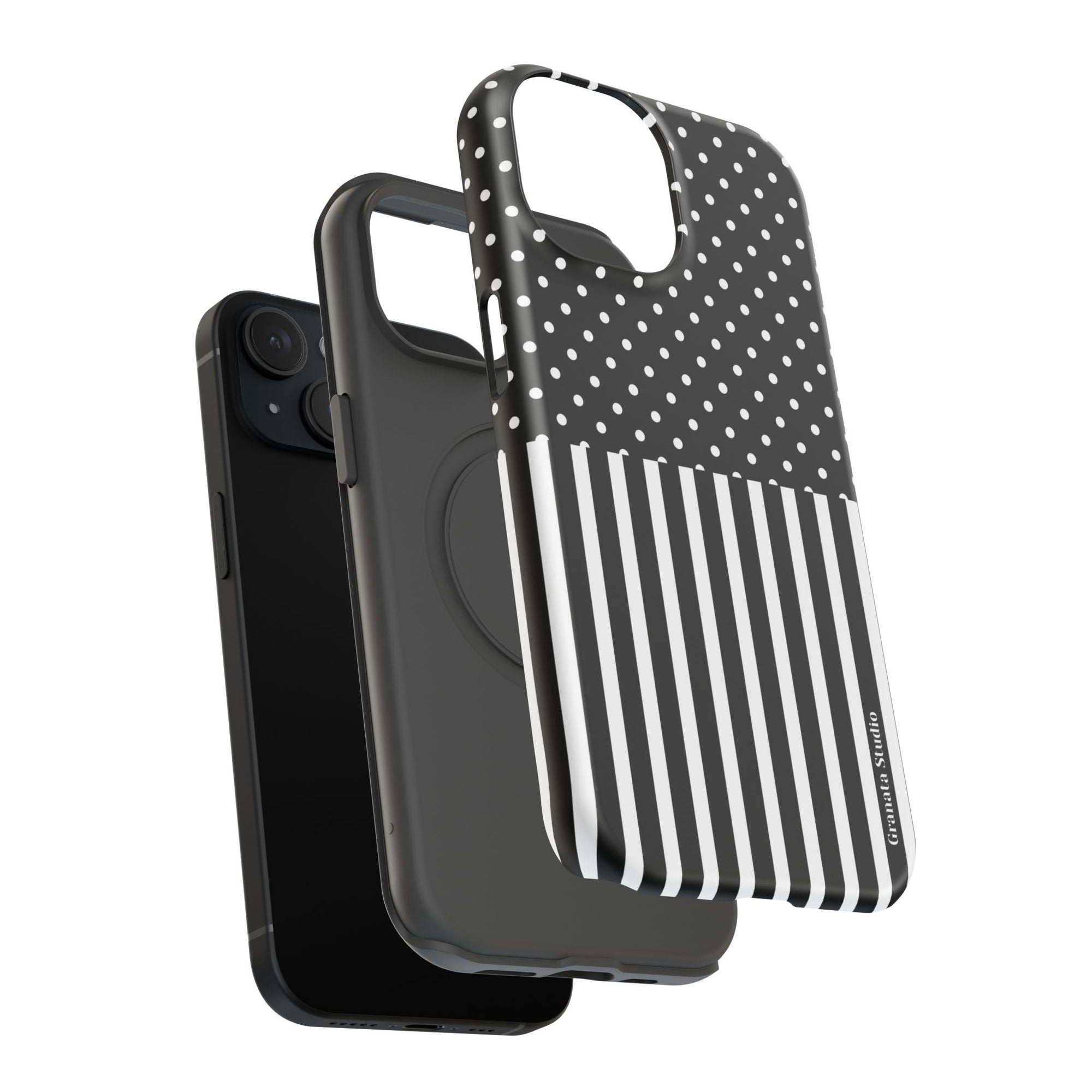 B&W Polka Dots x Stripes Phone Case