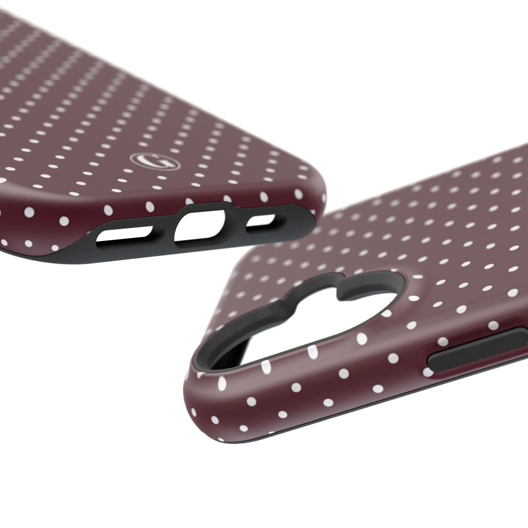 Burgundy Polka Dots Phone Case