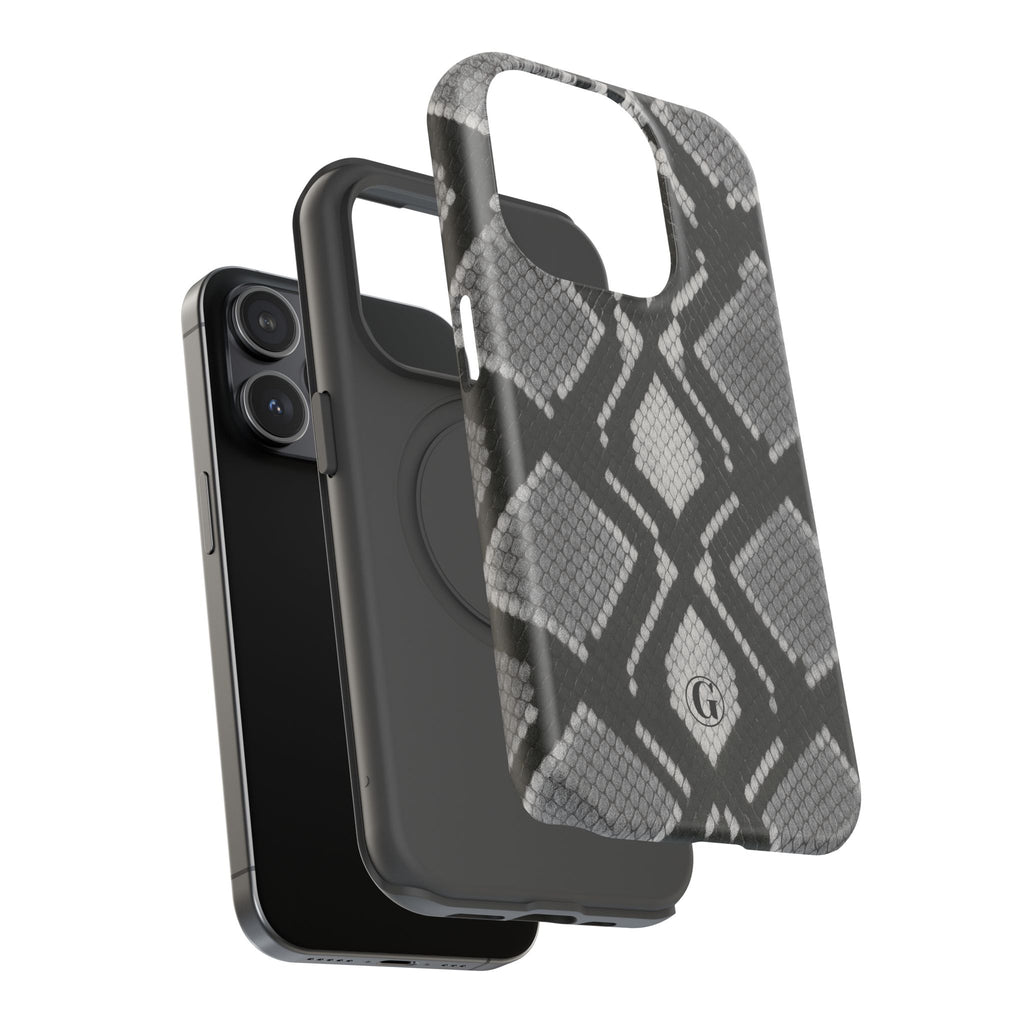 Grey Snakeskin Print Phone Case