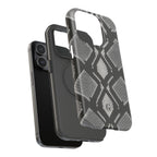 Grey Snakeskin Print Phone Case