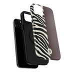 Zebra Print x Burgundy Phone Case