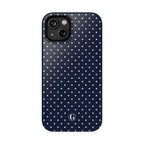 Navy Blue Polka Dots Phone Case