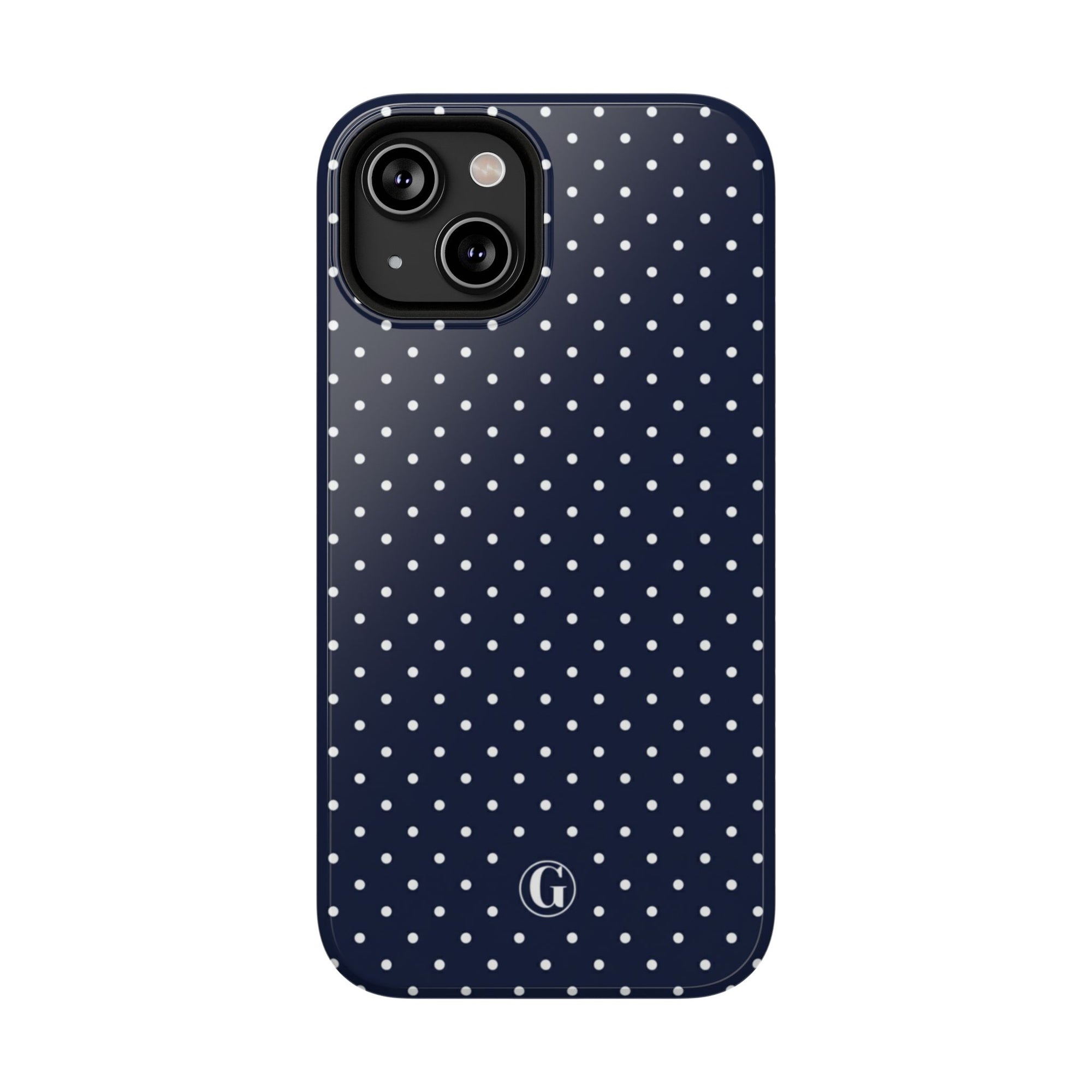 Navy Blue Polka Dots Phone Case
