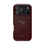 Burgundy 'Peace of Mind' Panther Phone Case