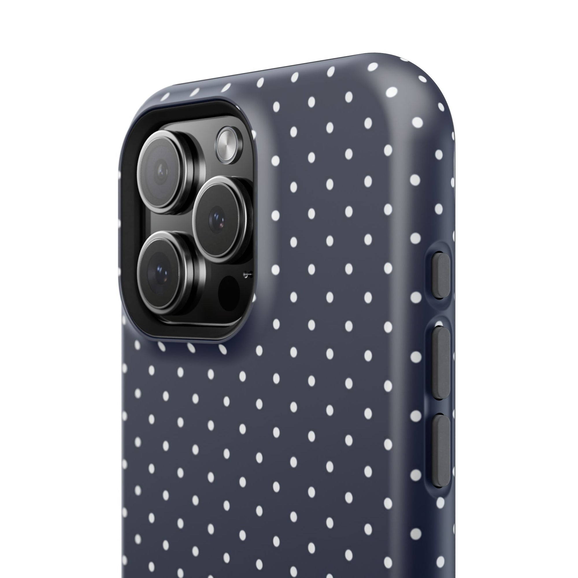 Navy Blue Polka Dots Phone Case