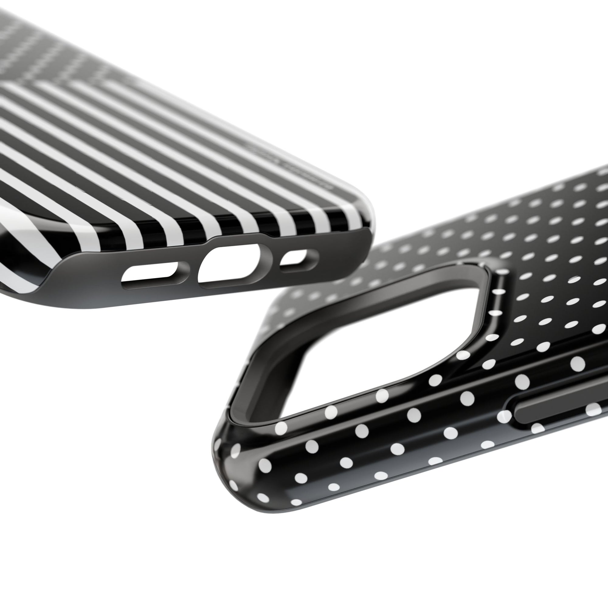 B&W Polka Dots x Stripes Phone Case
