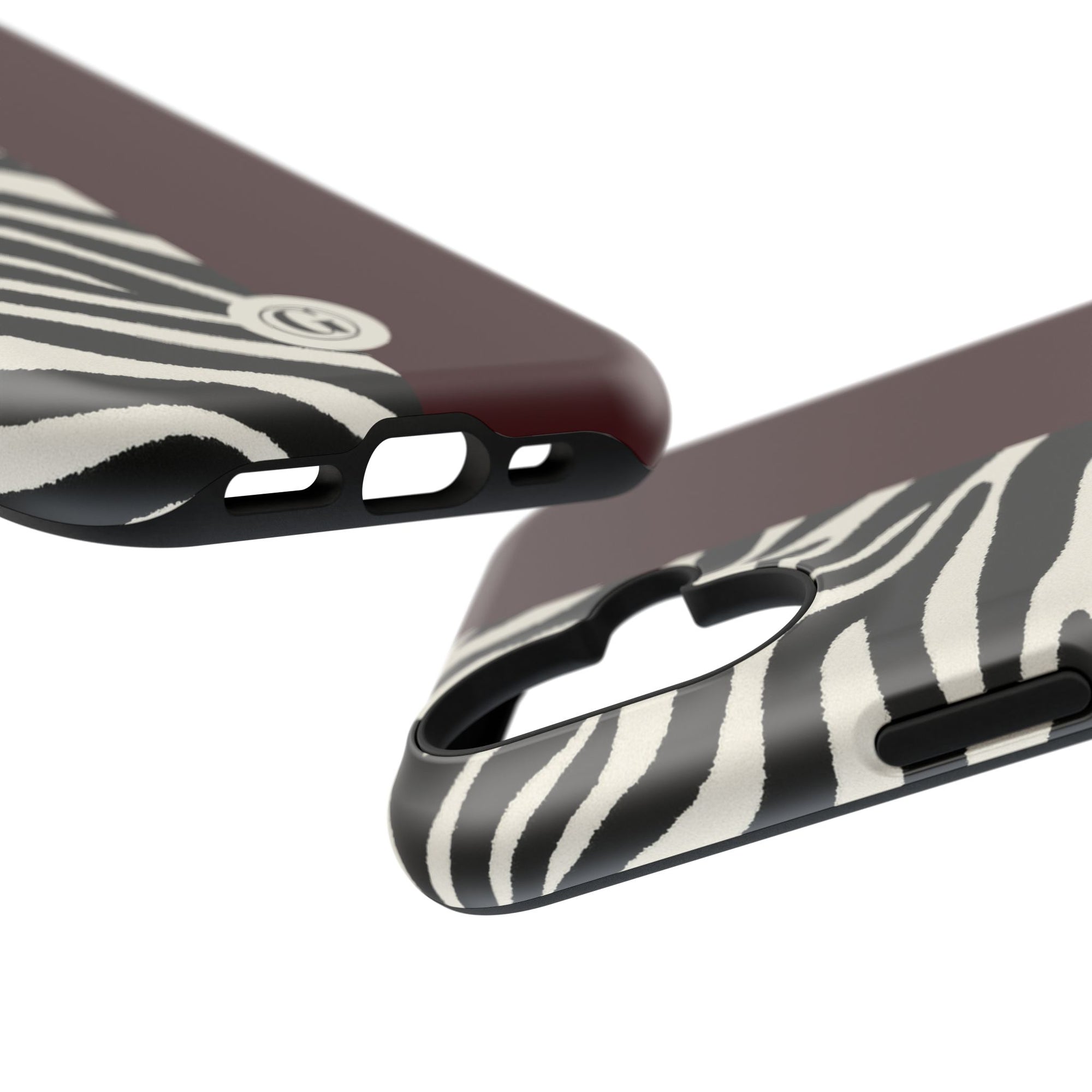 Zebra Print x Burgundy Phone Case