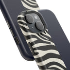 Zebra Print x Navy Blue Phone Case