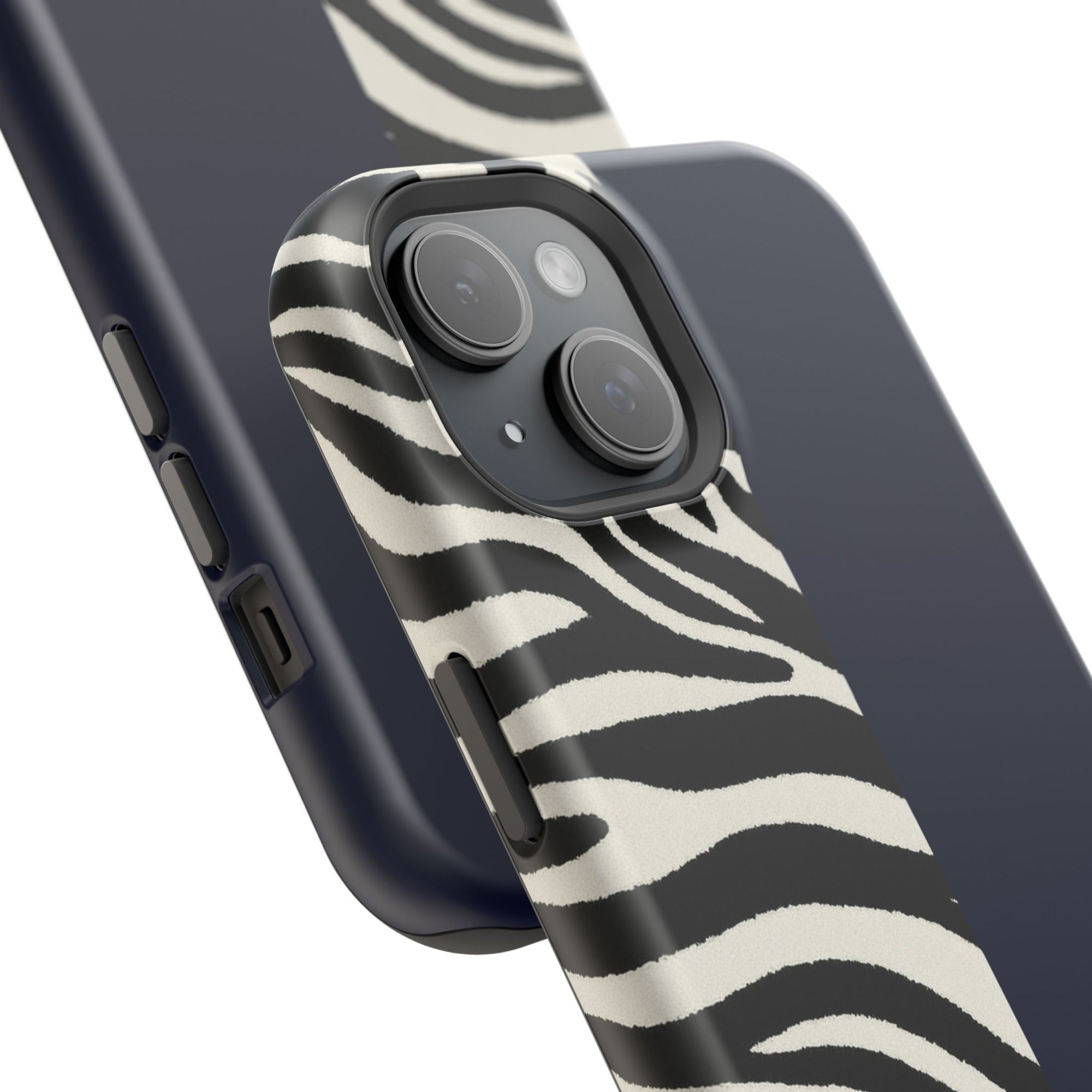 Zebra Print x Navy Blue Phone Case