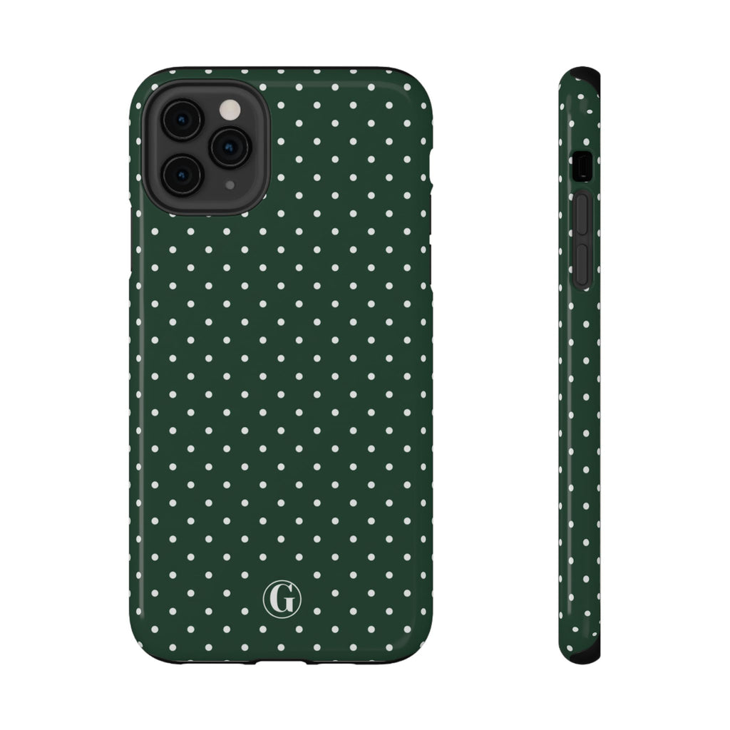 Emerald Green Polka Dots Phone Case