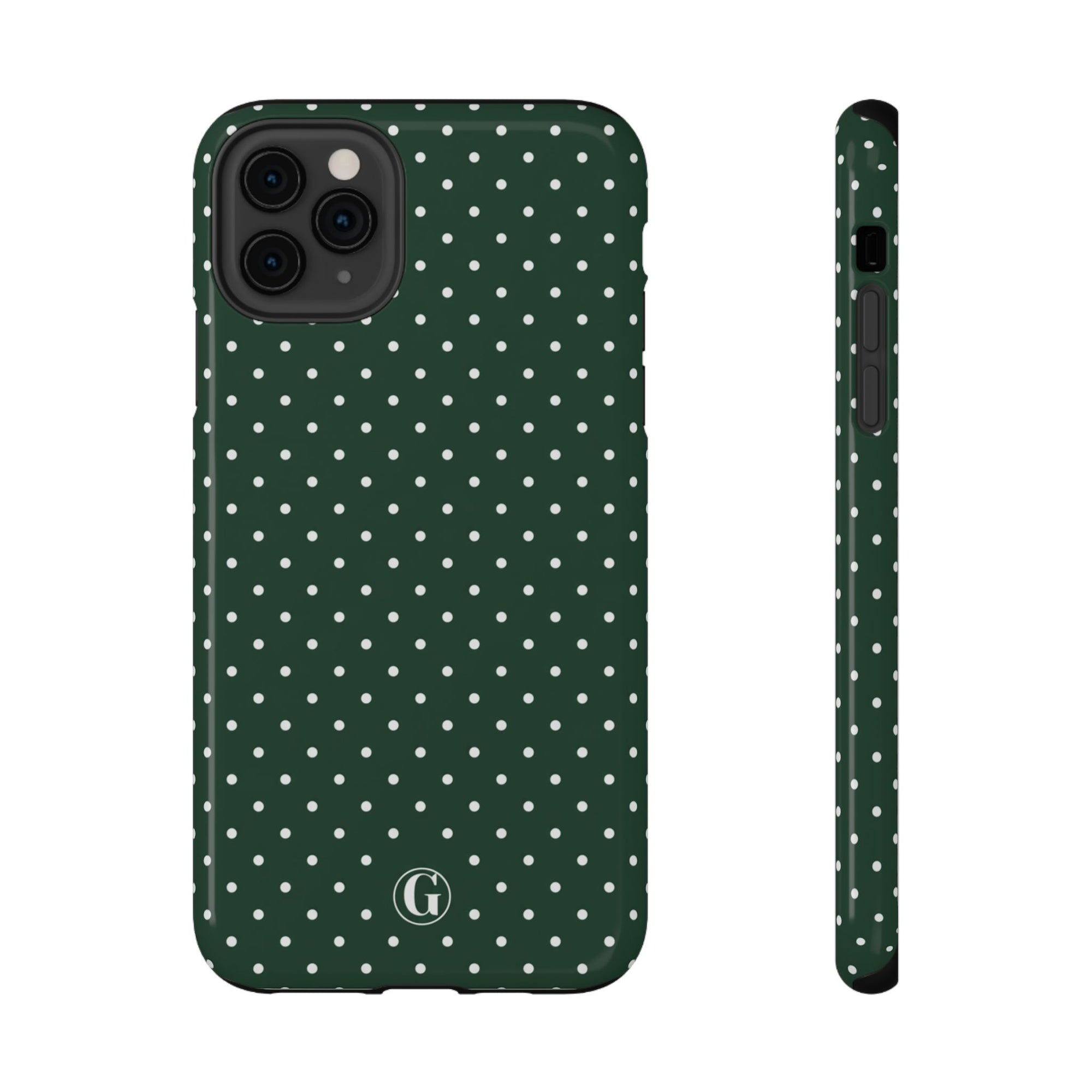 Emerald Green Polka Dots Phone Case