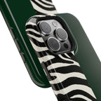 Zebra Print x Emerald Green Phone Case