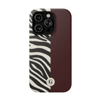 Zebra Print x Burgundy Phone Case