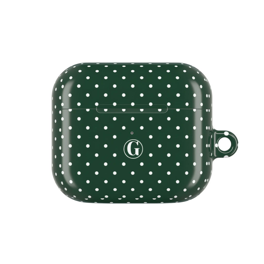 Emerald Green Polka Dot AirPod Case