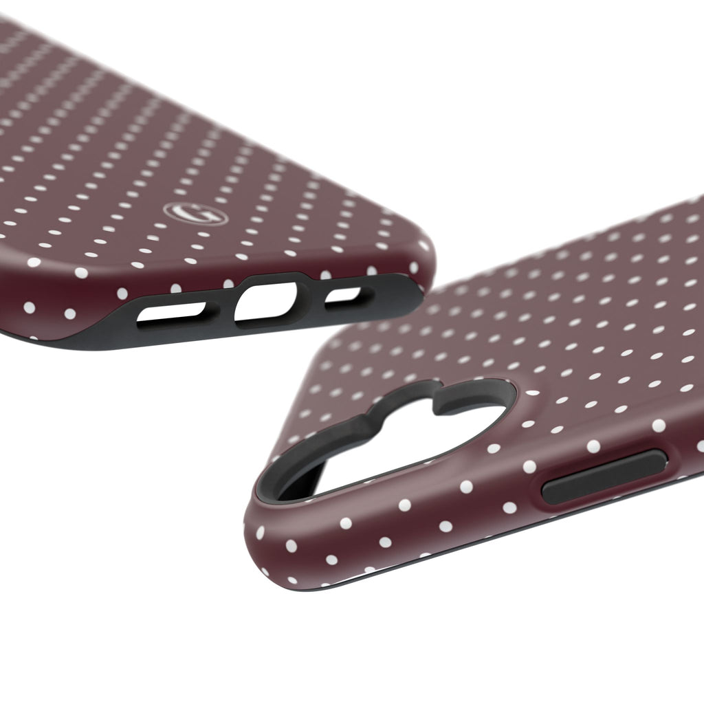 Burgundy Polka Dots Phone Case