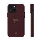 Burgundy 'Peace of Mind' Panther Phone Case