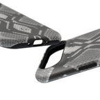 Grey Snakeskin Print Phone Case